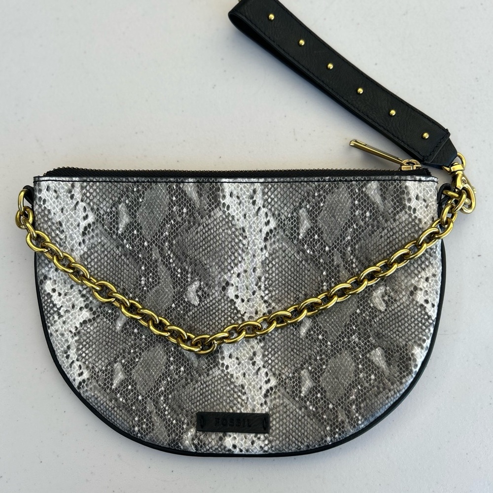Fossil Snakeprint crossbody